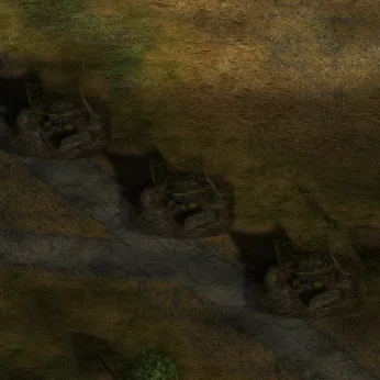 Three Stinger sites in a row along a road.
